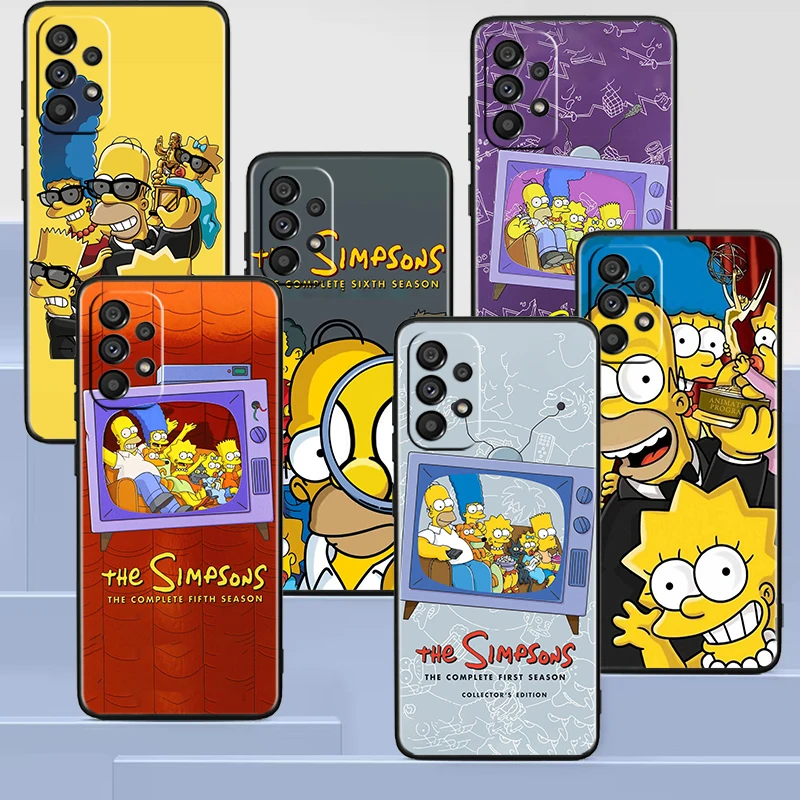 Simpsons, Family Sestra Črn Telefon, Ohišje Za Samsung A72 A73 A71 A53 A51 A52 A42 A32 A33 A22 A23 A21S A13 5G Pokrov