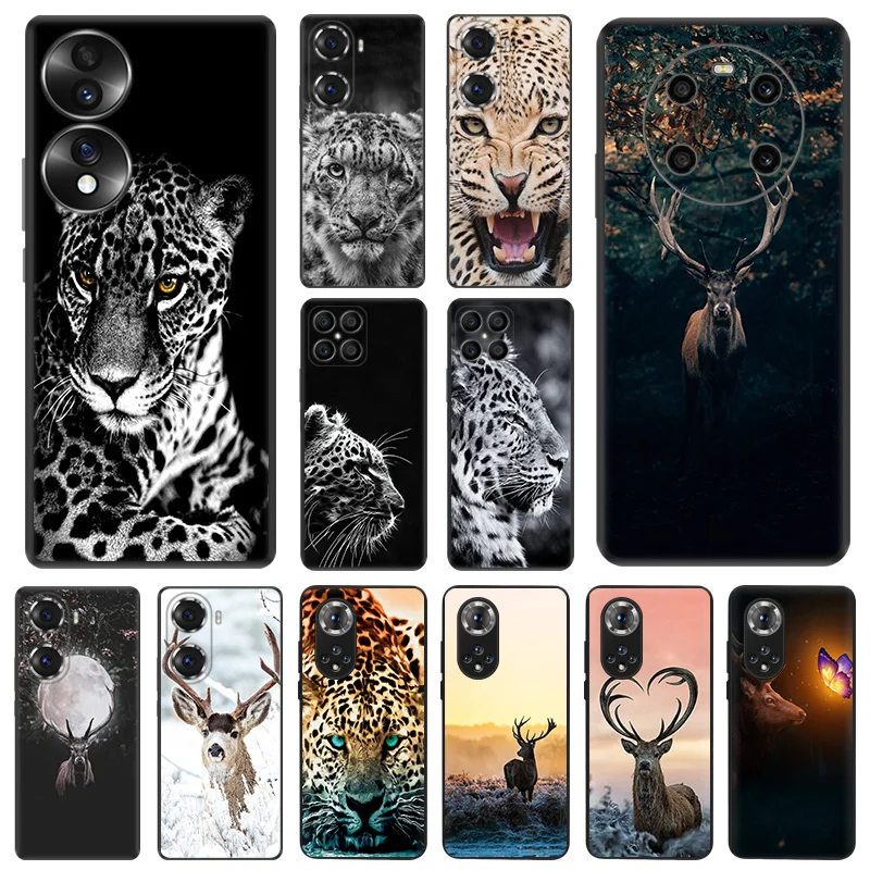 Telefon Primeru Za Čast X7 X8 X8A 8X X9A X6 90 70 50 20I 20 Čarobno 4 Pro 5 Lite Jelena Leopard Umetnosti Kamere Zaščitni Pokrov
