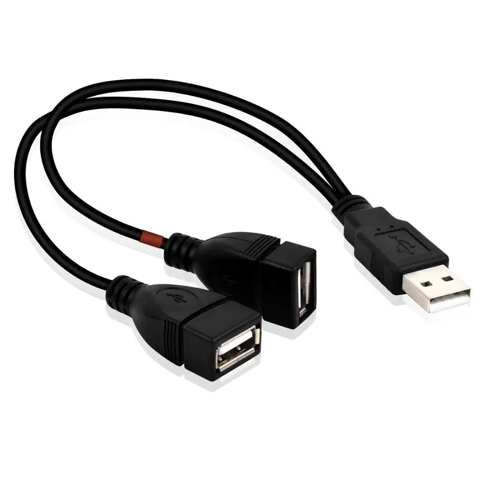 USB 2.0 A Moški 2 Dual USB Ženski Jack Y Razdelilnik Hub Napajalni Kabel, Podaljšek Kabel