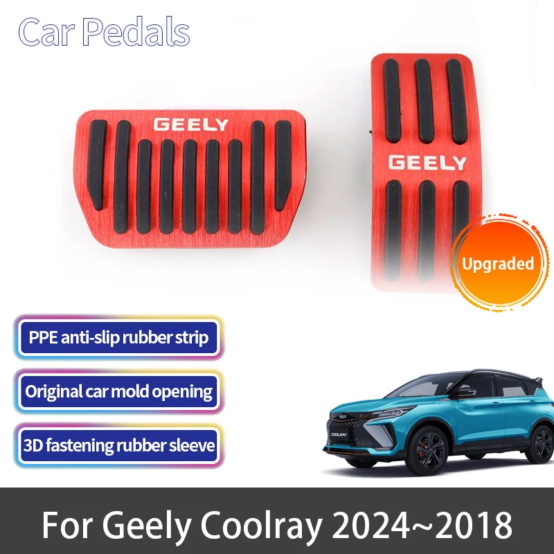 Za Geely Coolray SX11 2024~2018 2019 2020 2021 2022 2023 X50 Plin iz Nerjavečega Jekla NA MT Pedal Zavore Non-slip Pedal