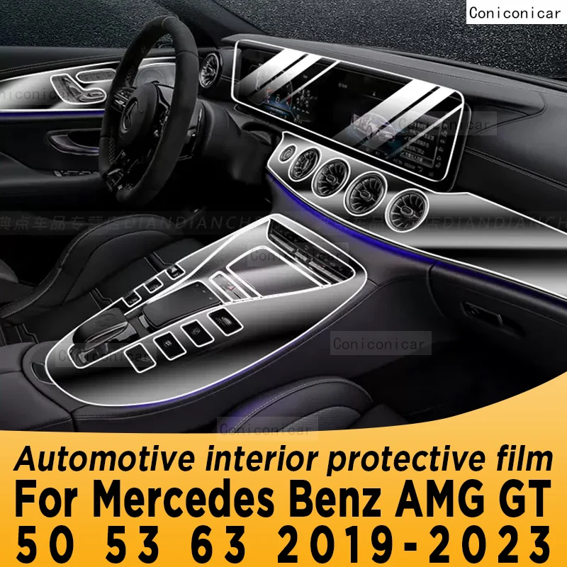 Za Mercedes Benz AMG GT 50 53 63 2019-2023 Menjalnik Plošča Navigacijske Avtomobilske Notranjosti Zaslon Zaščitna folija TPU Anti-Scratch