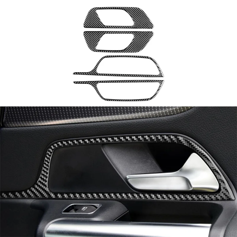 Za Mercedes-Benz B-Razred 2019 GLB 2020 Avto Nalepke Ogljikovih Vlaken Avto Notranja Vrata Ročaj Okvir Trim notranjost Avtomobila Dodatki