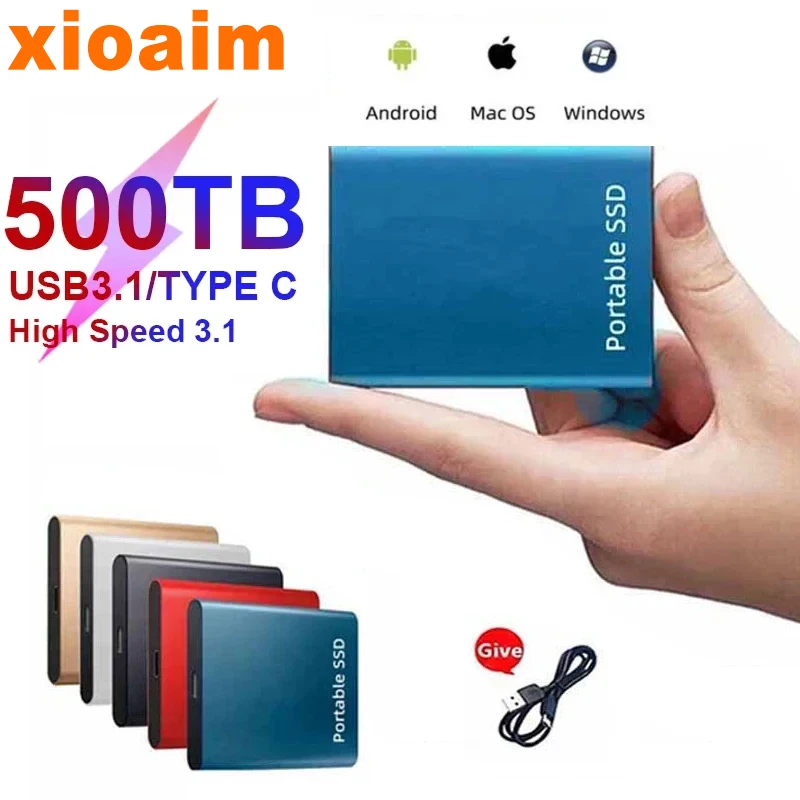 Za Xiaomi SSD 500 GB Flash Trdi Disk Zunanji Tip-C Visoka Hitrost 4TB 8TB 2TB USB3.1 Skladiščenje Prenosni HD Trdi Disk Za Prenosnik/PC