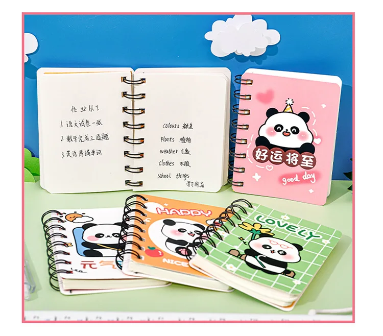 Risanka Panda Cvet Prevračanjem Tuljavo A7 Zvezek Študent Lepa Cute Mini Prenosni Inspirativno Besedila Zvezek 80 Strani Izvora